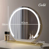 Vanity Mirror with Lights LED Round Makeup Mirror for Bedroom with 10X Magnification Smart Touch Dimmable 3 Modes 360° Rotation