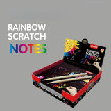 100pcs Rainbow Scratch Mini Notes Paper Pad Cards