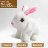 Electronic Plush Rabbit Toy Robot Bunny Walking Jumping