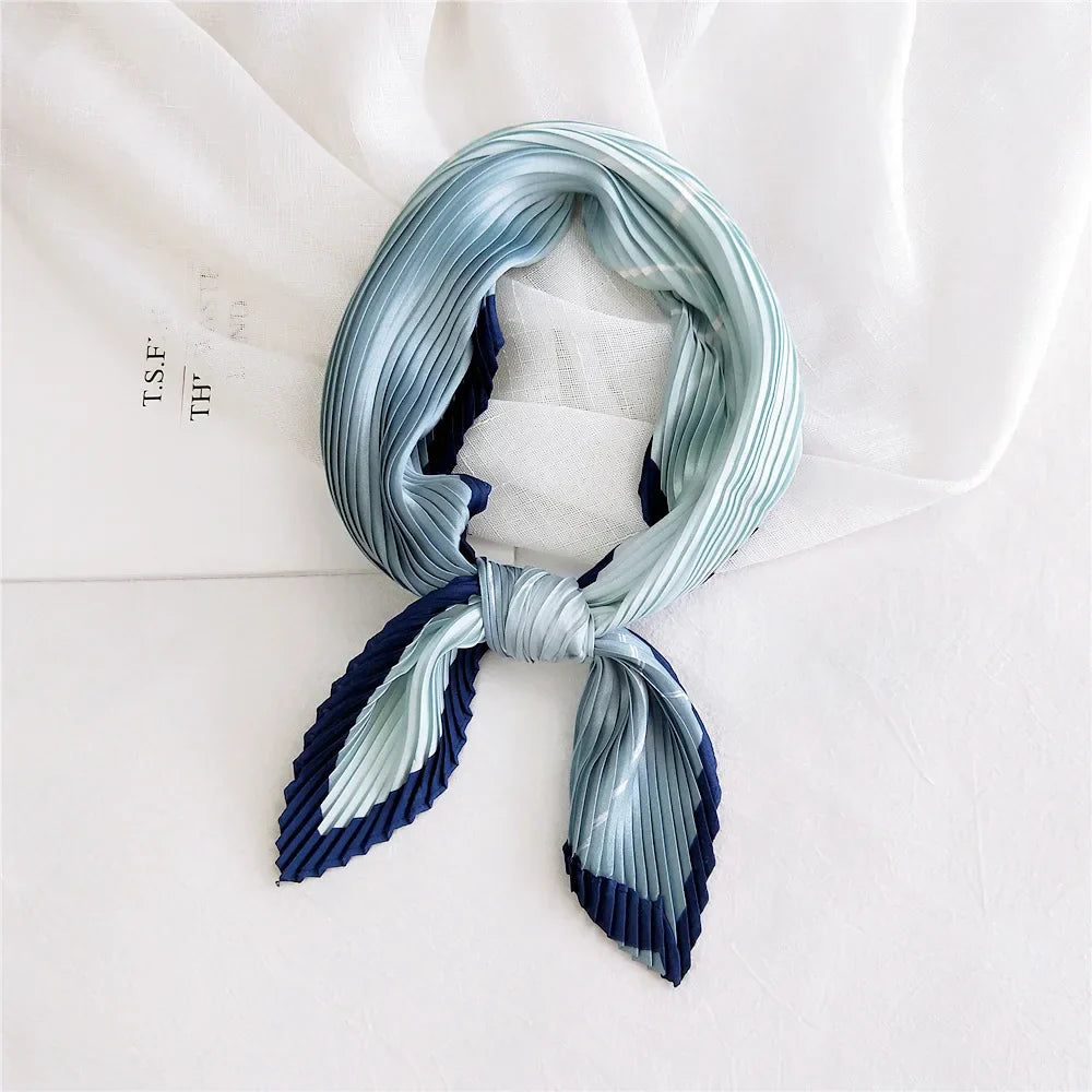 silk scarf women luxury ladies small head scarf