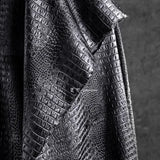 Leather Fabric Black Crocodile Pattern Leather Bag PU