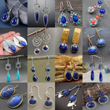 Bohemian Water Drop Blue Stone Earrings for Women