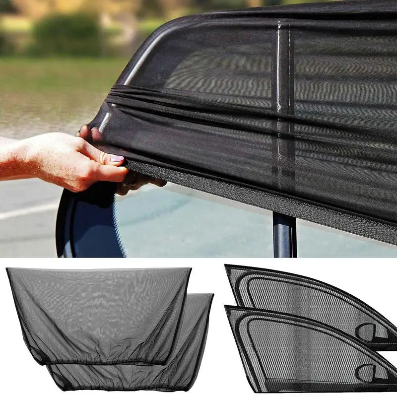 2Pcs Car Sunshade Curtains Side Window Shades Car