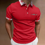 High Quality Men's Patchwork Polo Shirt 2023 Summer