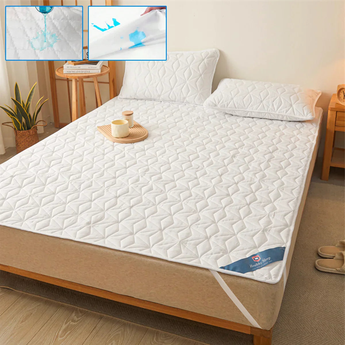 Waterproof Mattress Protector - Breathable Noiseless Mattress Cover