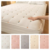 Super Thick Mattress Cover Quilted Embroidered Bed Cover