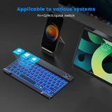 Wireless Bluetooth Keyboard 10inch Backlit Keyboard Backlight Touchpad