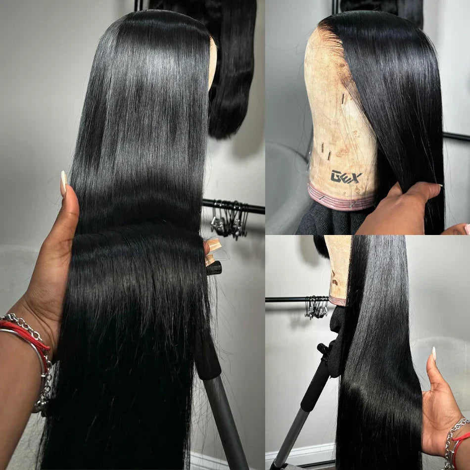 HD Transparent Bone Straight Lace Frontal Wig 13x4