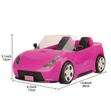 61pcs Set Cool 2-Seater Vehicle Pink Car with