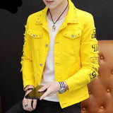 Fashion Men Denim Jacket Spring and Autumn Personalized