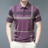Fashion Polo Shirt Men Casual Stripe Polo T
