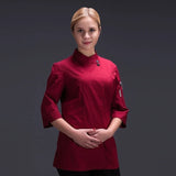 Women Restaurant Clothes Chef Waitress Jacket Work Uniform