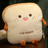 New 1pc 35cm Plush Bread Pillow Cute Simulation