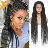 32" Full Lace Front Box Braided Synthetic Wigs