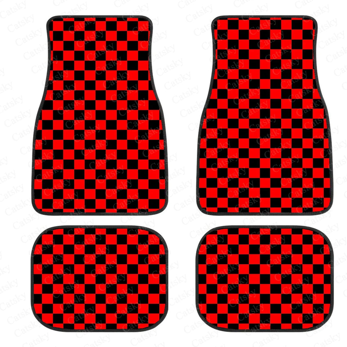 Checkerboard Car Mats Auto Parts Rubber Floor Mats