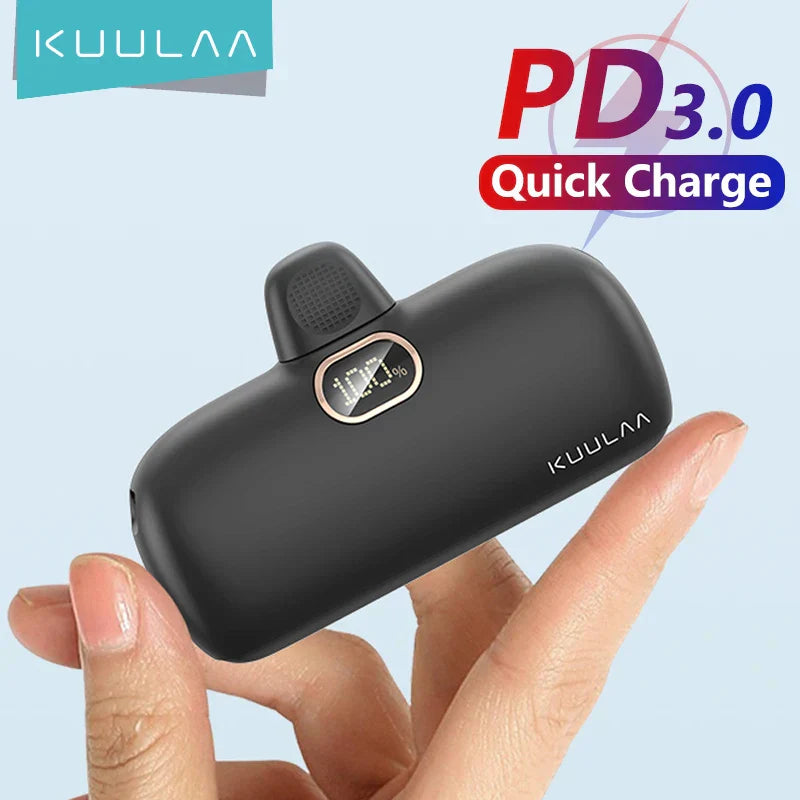 KUULAA Mini Power Bank 5000mAh PowerBank QC PD