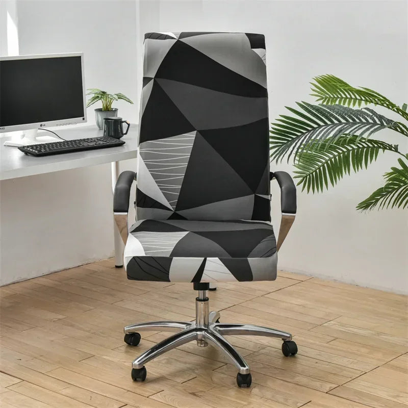 Geometry Printed Computer Chair Cover Elastic Office Chair