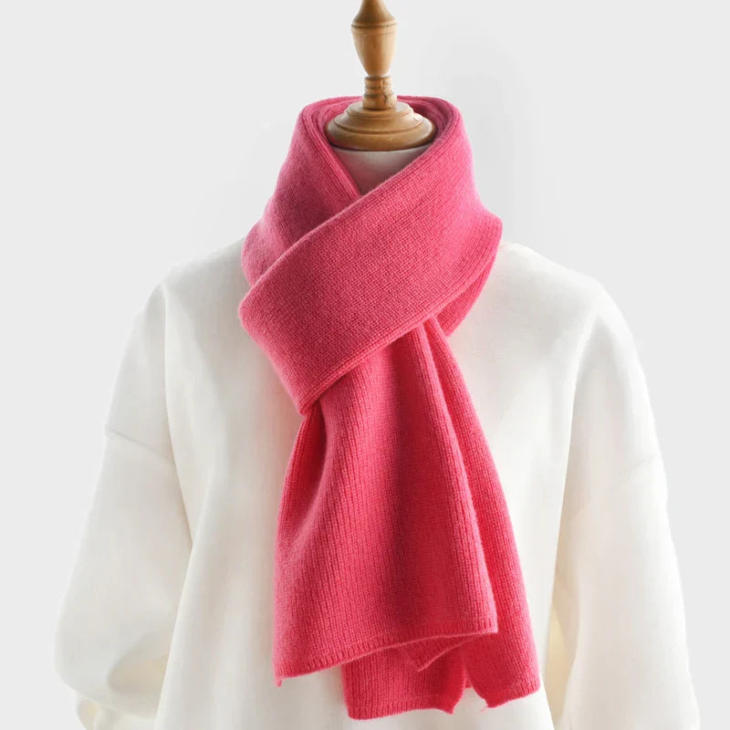 luxury cashmere knitted scarves solid color women or