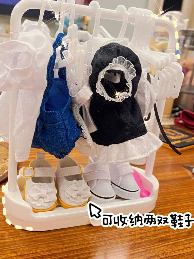Dollhouse Simulation Plastic Miniture Doll Clothes Rack Garment