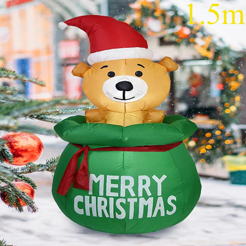 Christmas Inflatable Decoration Toy Built-in LED Lights Inflatable