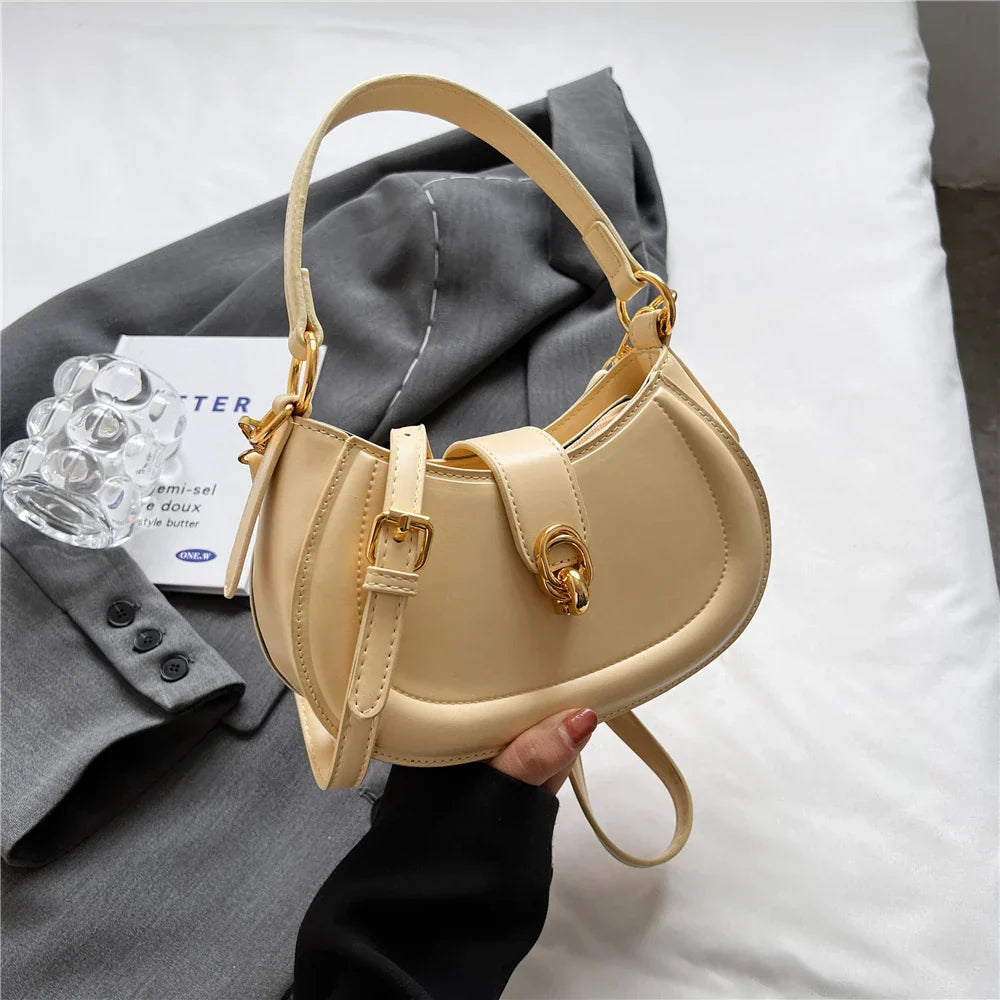 Toptrends Saddle Small Underarm Shoulder Cossbody Bags For