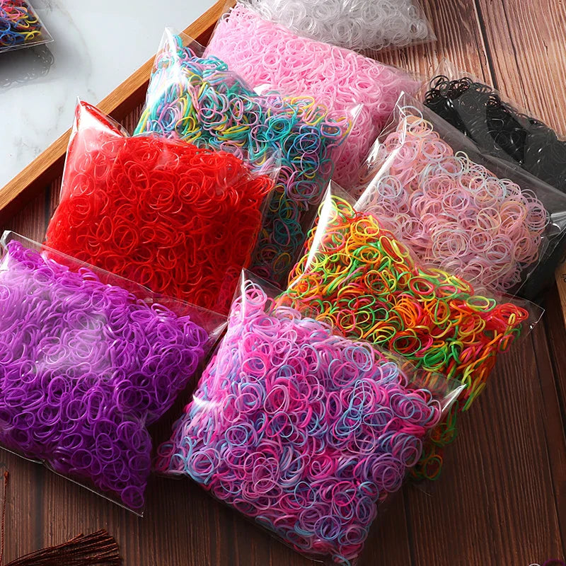 2000 Piece Pack Children's High Elasticity Rubber Band