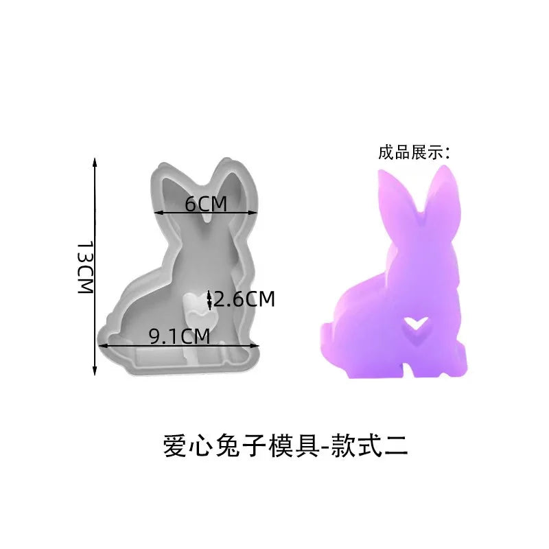 DIY Cement Gypsum Aromatherapy Silicone Mold Easter Love