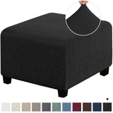 Polar Fleece Footstool Cover Durable Stretch Ottoman Cover