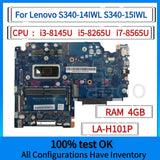LA-H101P.For Lenovo S340-14IWL S340-15IWL Laptop Motherboard.With CPU i3-8145U