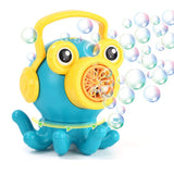 Cartoon Octopus Green Bubble Shakes His Head And