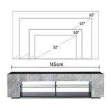 High Gloss Modern TV Stand Bookshelves With LED