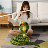 80/170/240cm Simulated Colorful Cobra Plush Toy Stuffed Animals