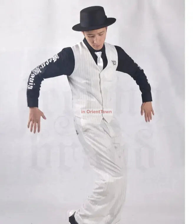 Hip Hop suit locking vest machine dance Clothing