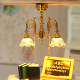 1:12 Dollhouse Miniature LED Lamp Ceiling Lamp Chandelier