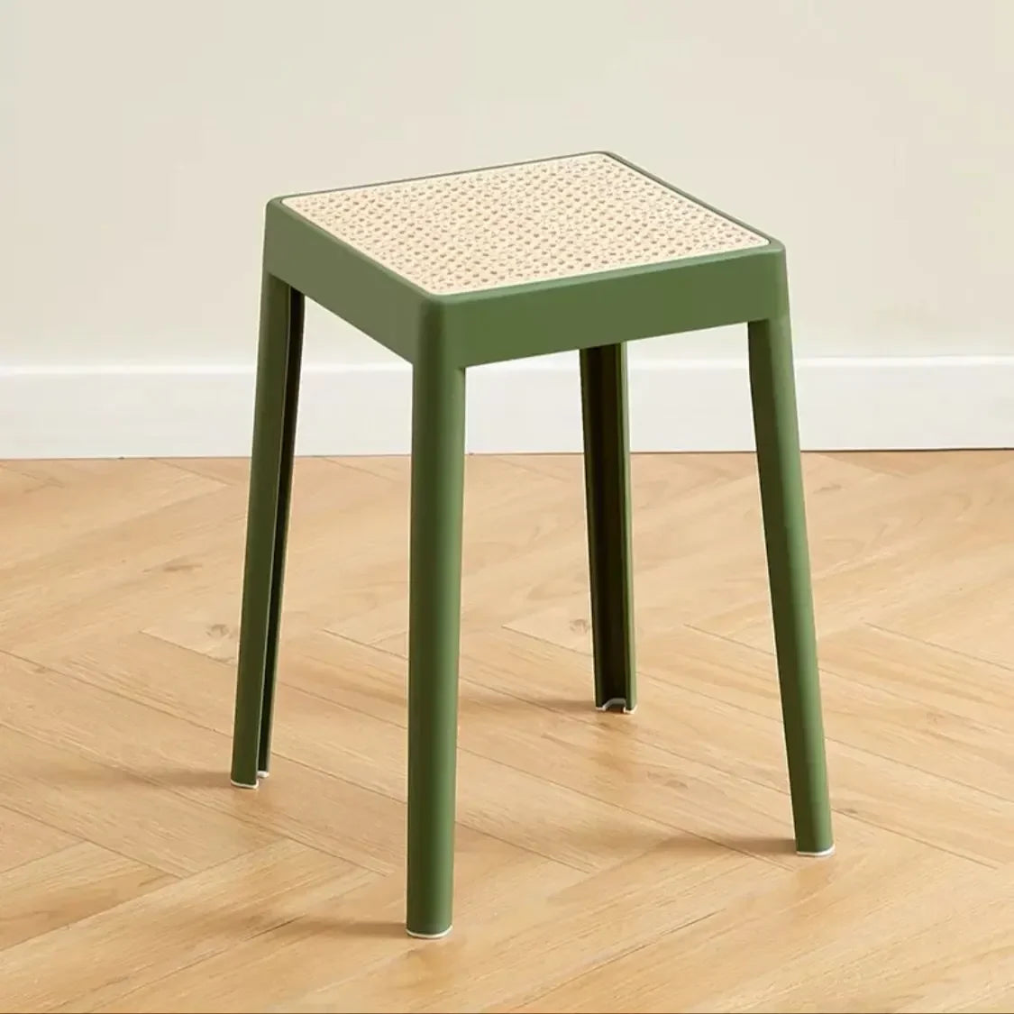 Stackable Storage Bench Stool Plastic Rattan Stools Portable