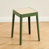Stackable Storage Bench Stool Plastic Rattan Stools Portable