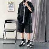 Summer Men's Sets Half Sleeve Blazer Suits Solid