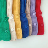 Baby Knitted One-piece Cap Scarf Solid Color Warm