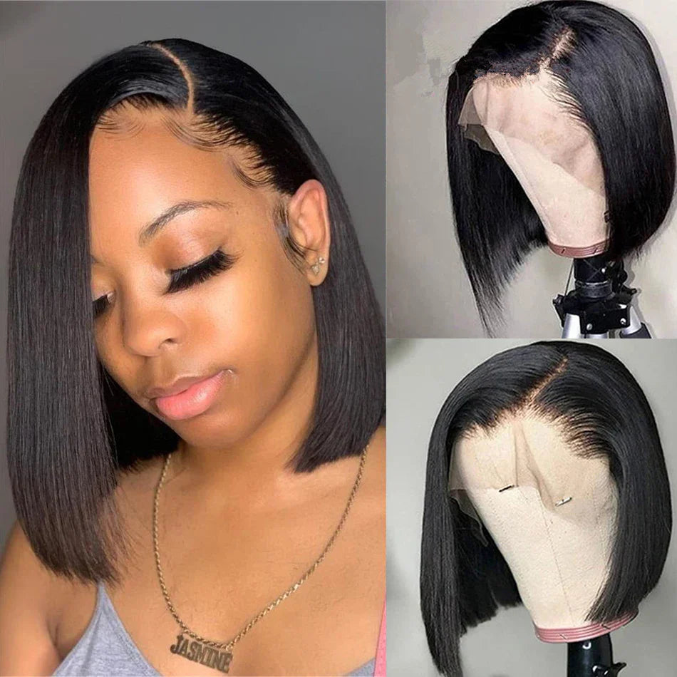 Short Bob Wig Bone Straight Bob Wig Lace