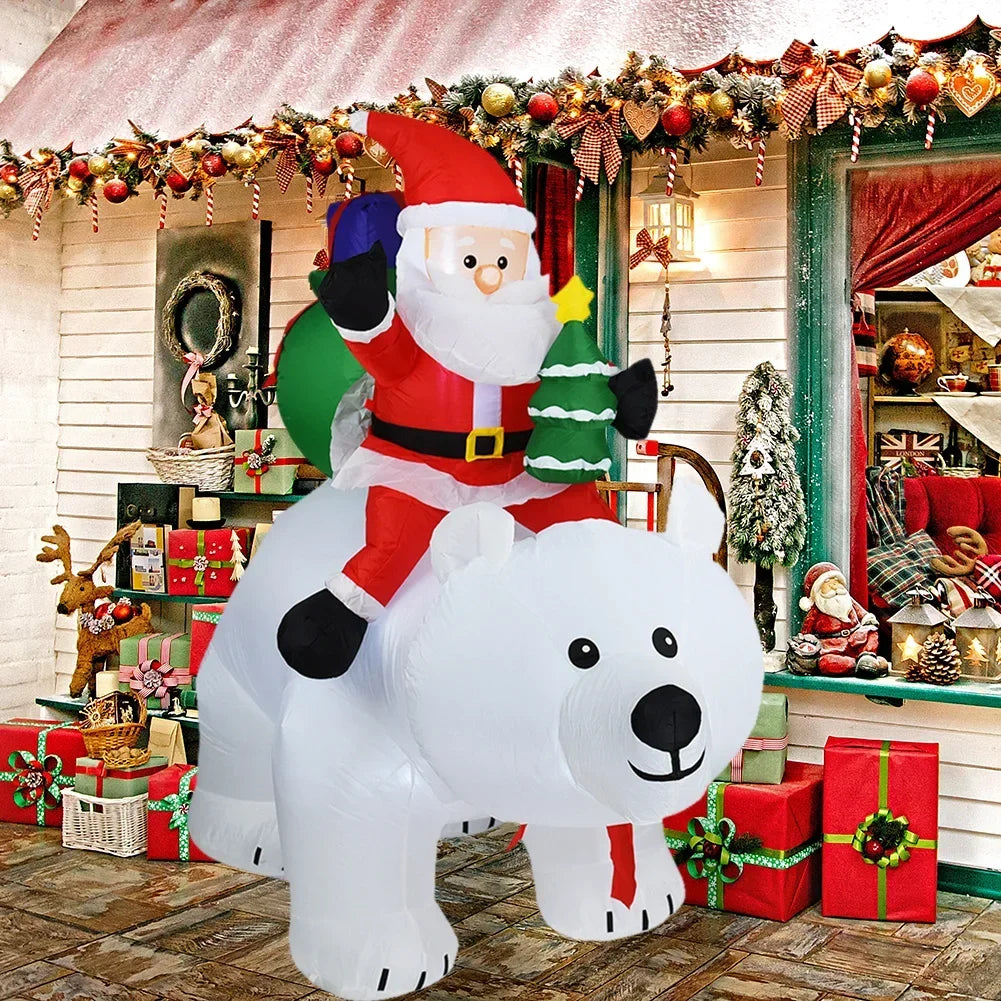 Christmas Inflatable Decoration Toy Built-in LED Lights Inflatable