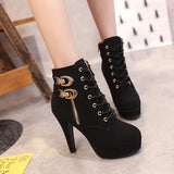 2023 Plus Size 3543 Platform Boots Autumn Winter