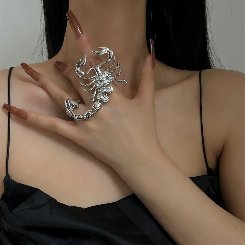 2023 Punk Luxury Scorpion Ring For Woman Retro