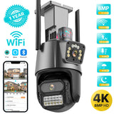 Outdoor Wifi PTZ Camera 4K 8MP HD Dual-Lens