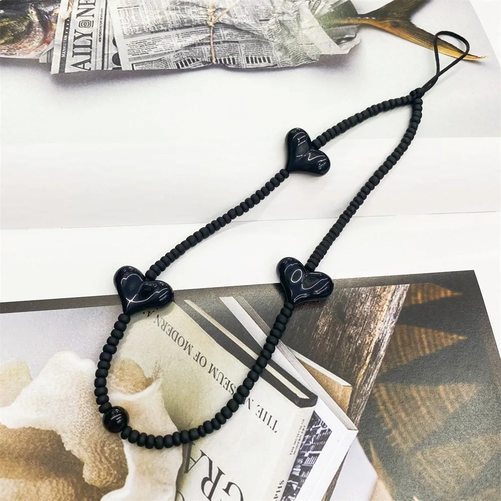 Matte Black Phone Charm Strap Lisa Mobile Phone