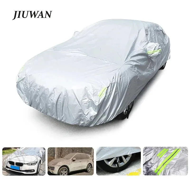 Car Cover Outdoor Protection Full Exterior Snow Sunshade Dustproof Universal for Hatchback Sedan SUV