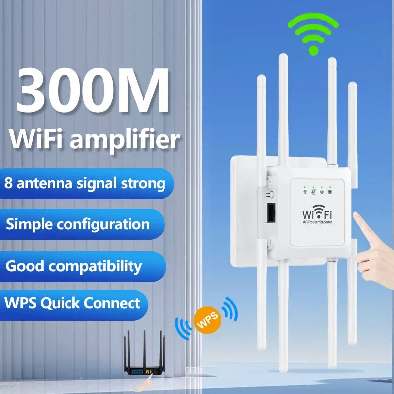 300Mbps WiFi Repeater WiFi Extender Amplifier WiFi Booster