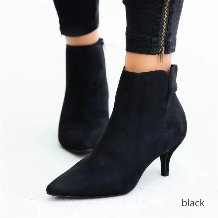 Women Boots Spring 2022 Pointed Toe Stiletto Ankle