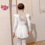 Girls Ballet Tutu Leotard Criss Cross Strap Back