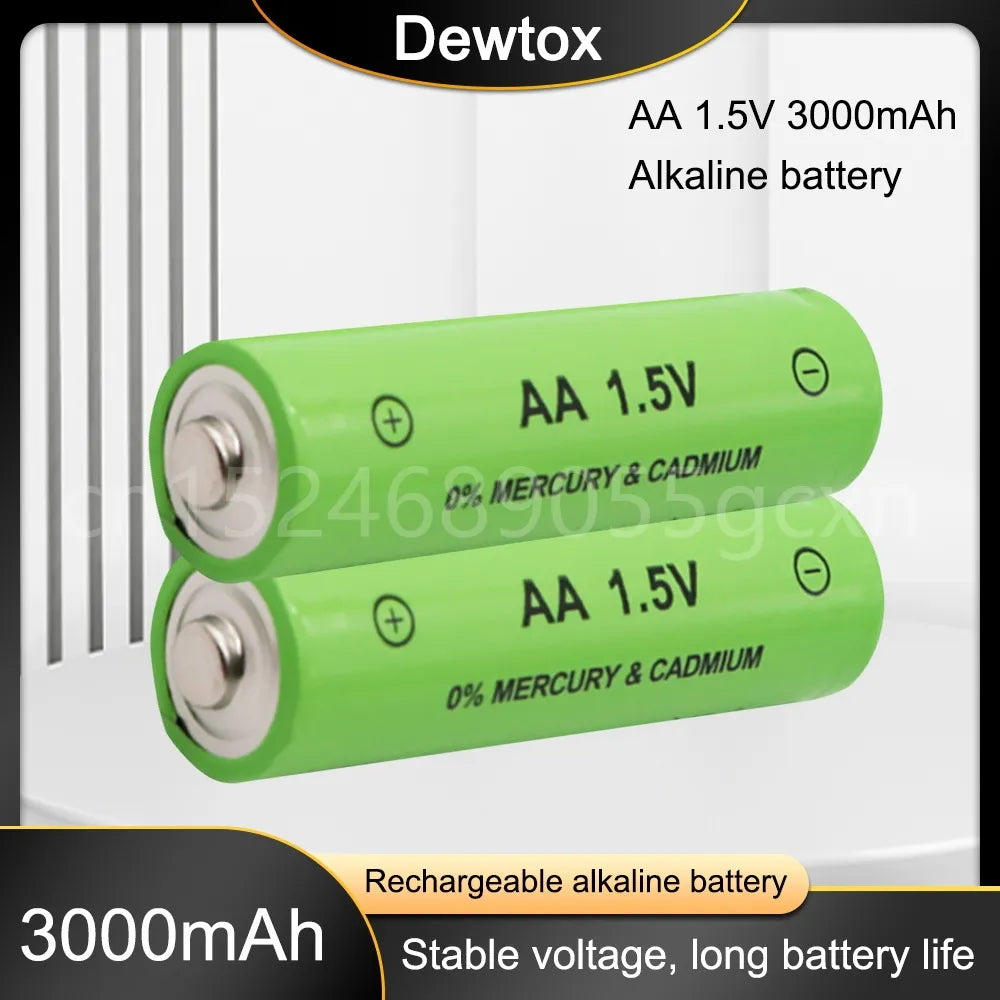 1-2pcs New AA Rechargeable Battery 1.5V 3000mah Alkaline