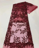 Green French Sequins Net Lace Fabric 2023 High